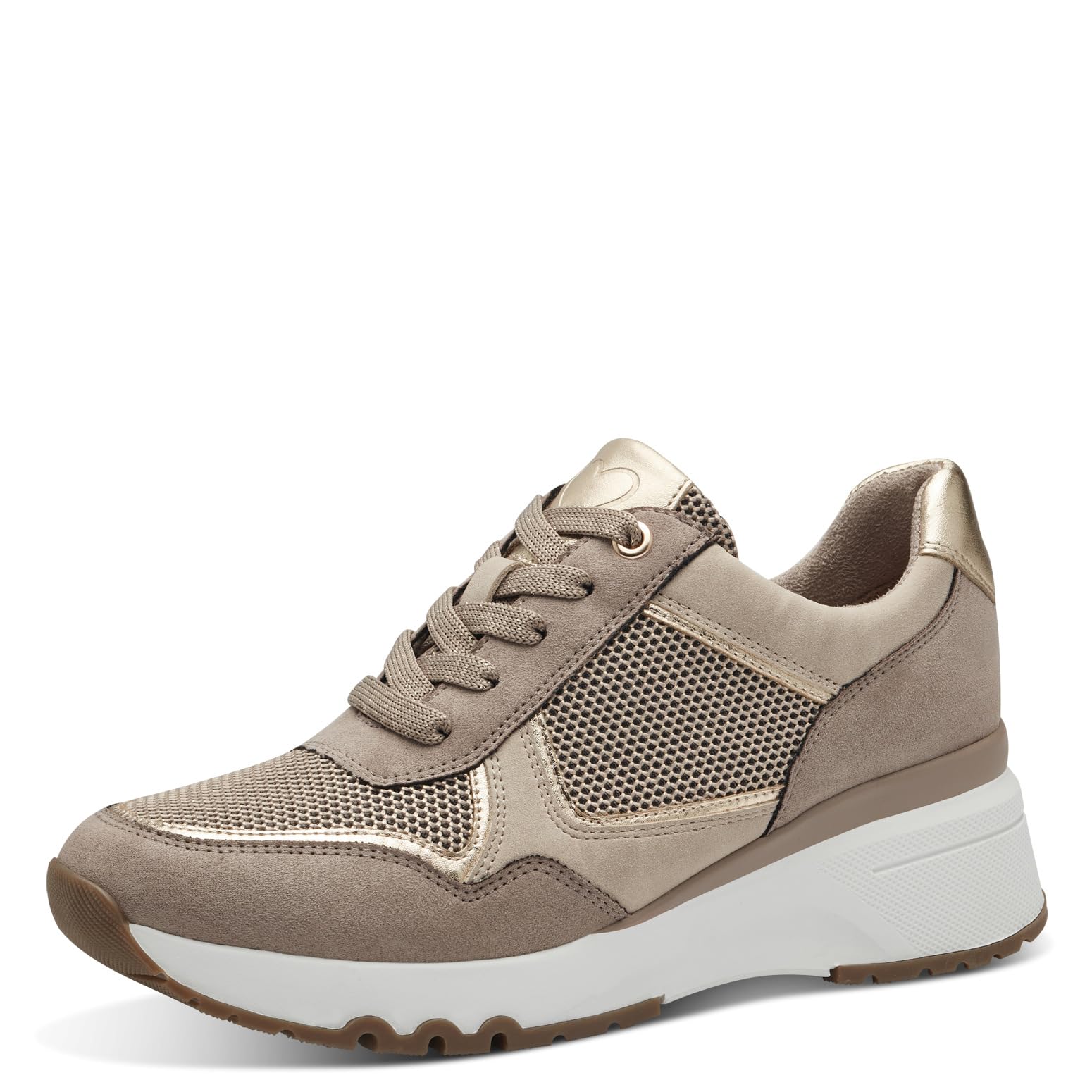MARCO TOZZI Women's 2-23733-41 Sneaker, Ecru Comb., 7.5