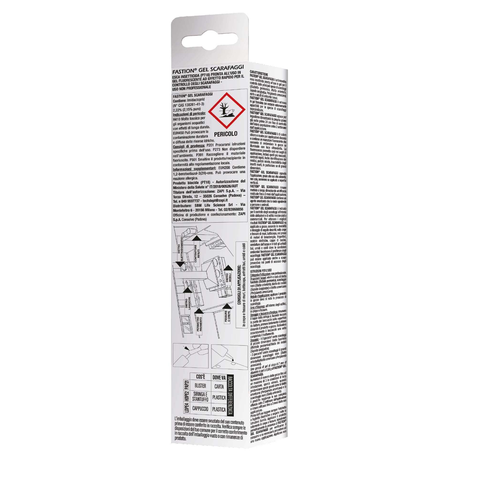Gel Scarafaggi Insetticida Pronto all'Uso 20g