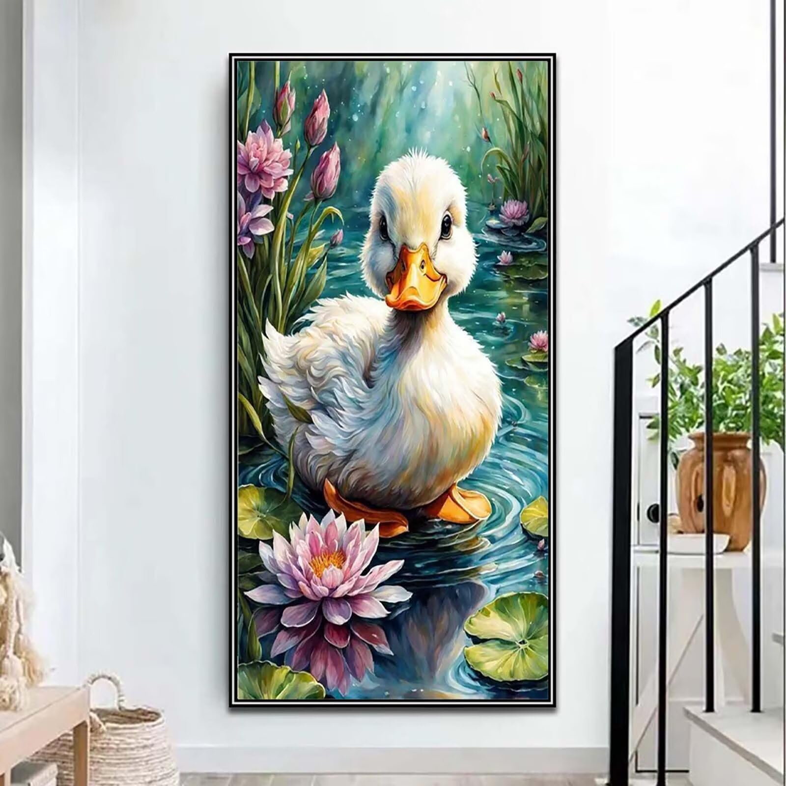 Diamentowe malowanie kaczka, duże DIY diamentowe malowanie dorośli 60x120cm