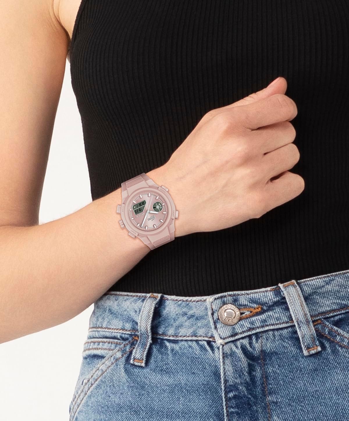 Lacoste LC33 Women's Analog Digital Watch, Silicone Strap, Contemporary, Sporty - Premium Fashion Timepiece - Gift for Her, 40mm - Image 6