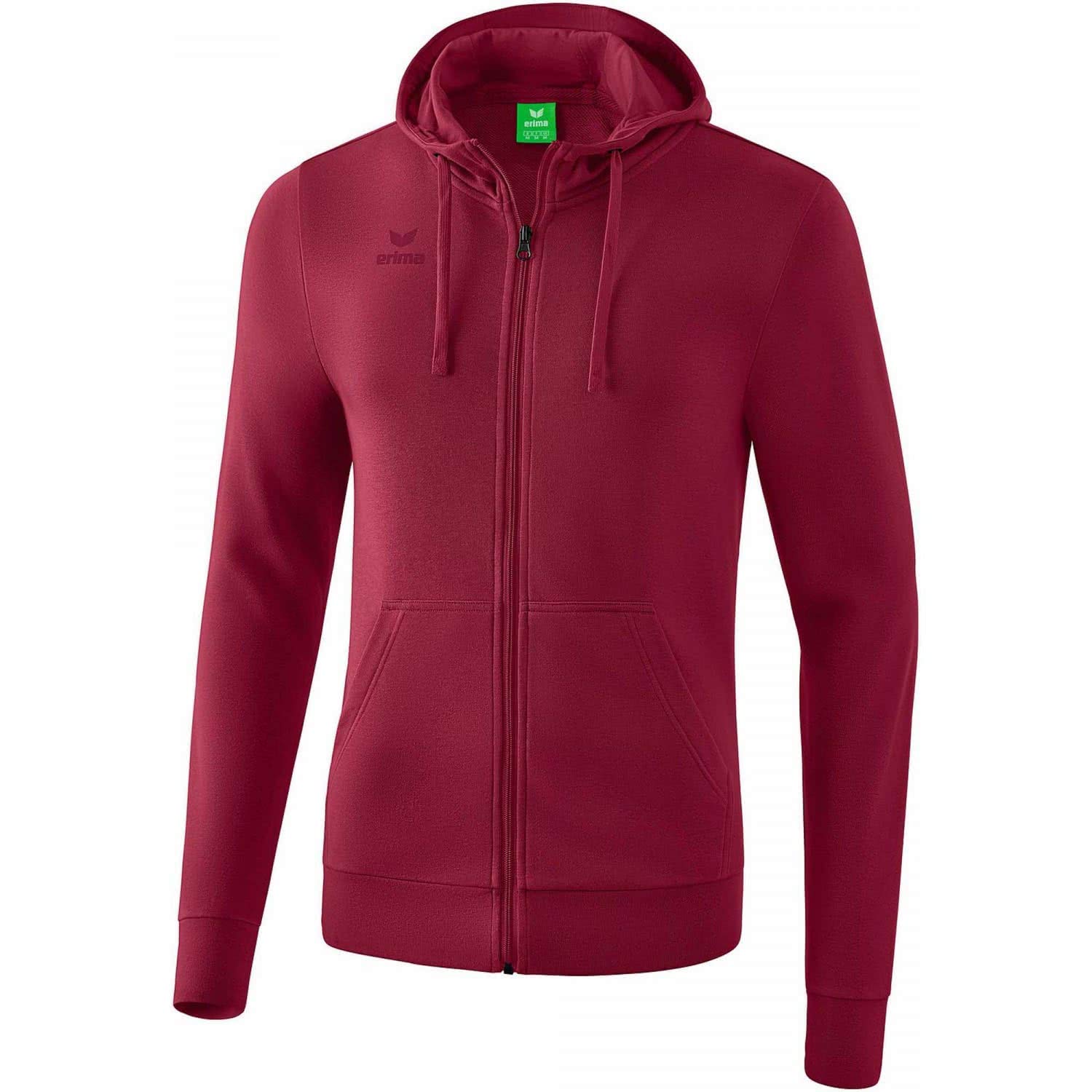 Erima Hooded Sweat Jacket - Bordeaux, Small