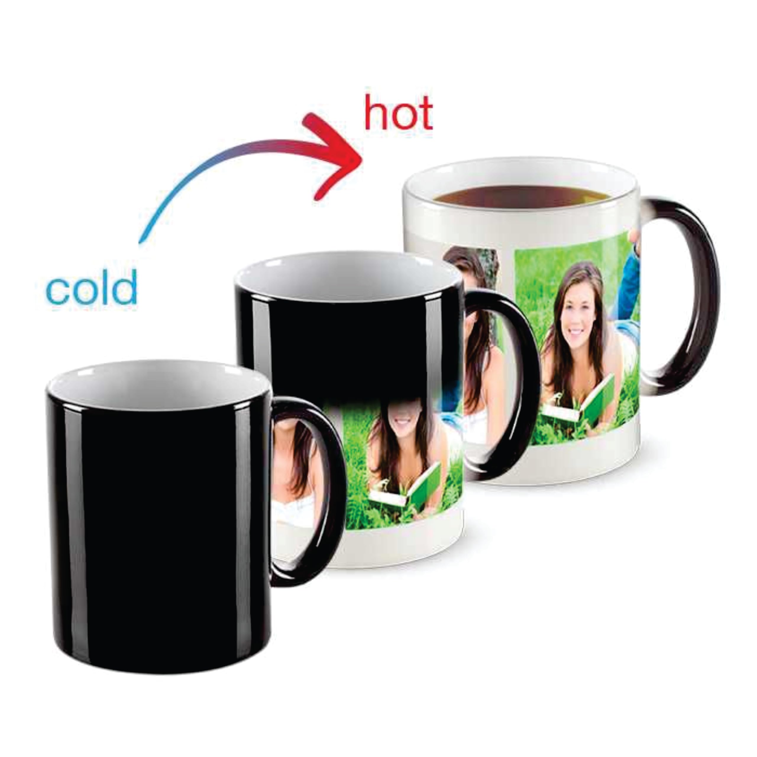 Personalized/Customized Magic Mugs Imagine Print Solution (Ceramic, Black), 750 milliliter