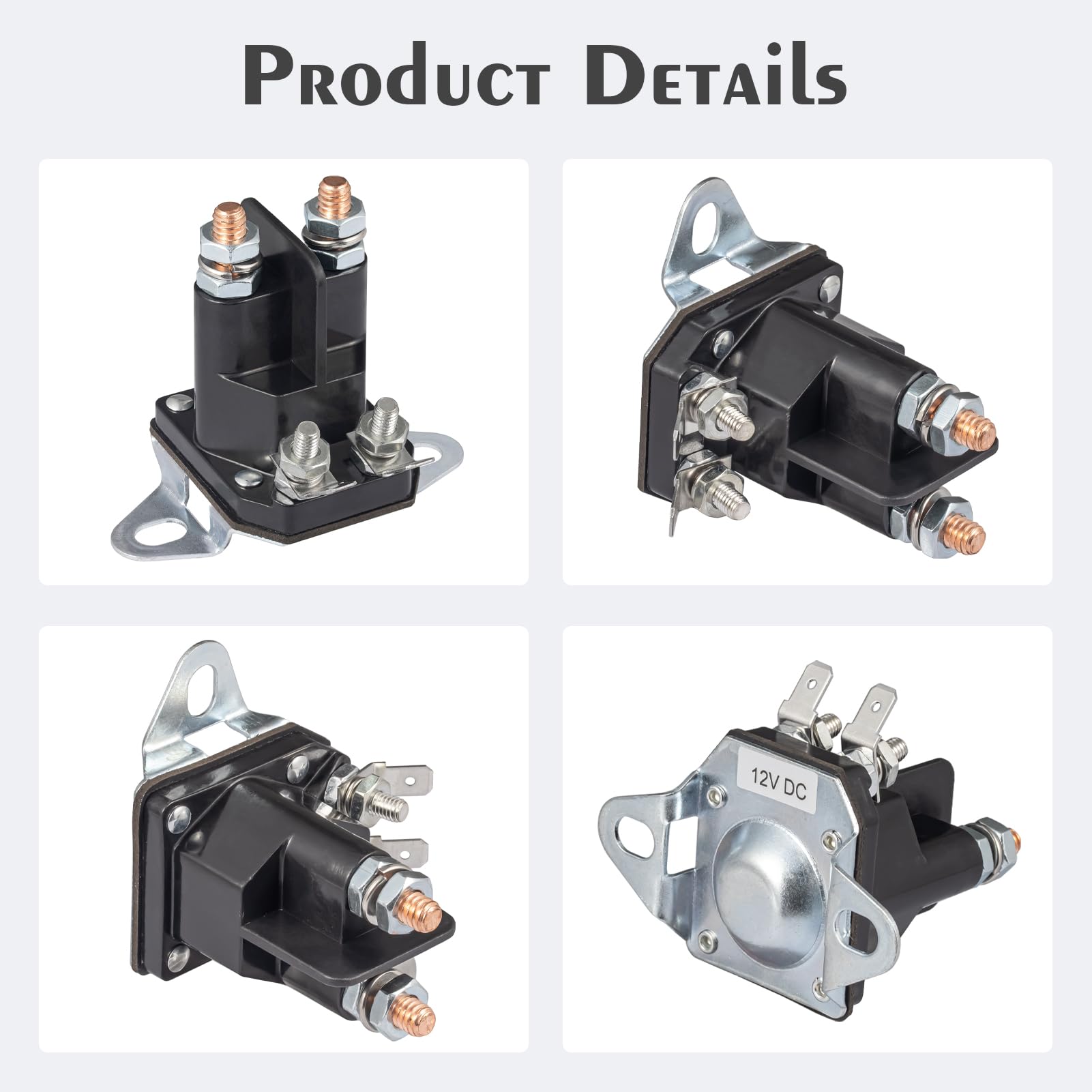 JTAREA 117-1197 Solenoid Starter Relay 12V Relay Switches Solenoids Starter Solenoid for Toro Timecutter ss4225 Exmark Lawn Mower E513075 1-513075 104-3189 212655 47-1910 288 -4210 - Image 3