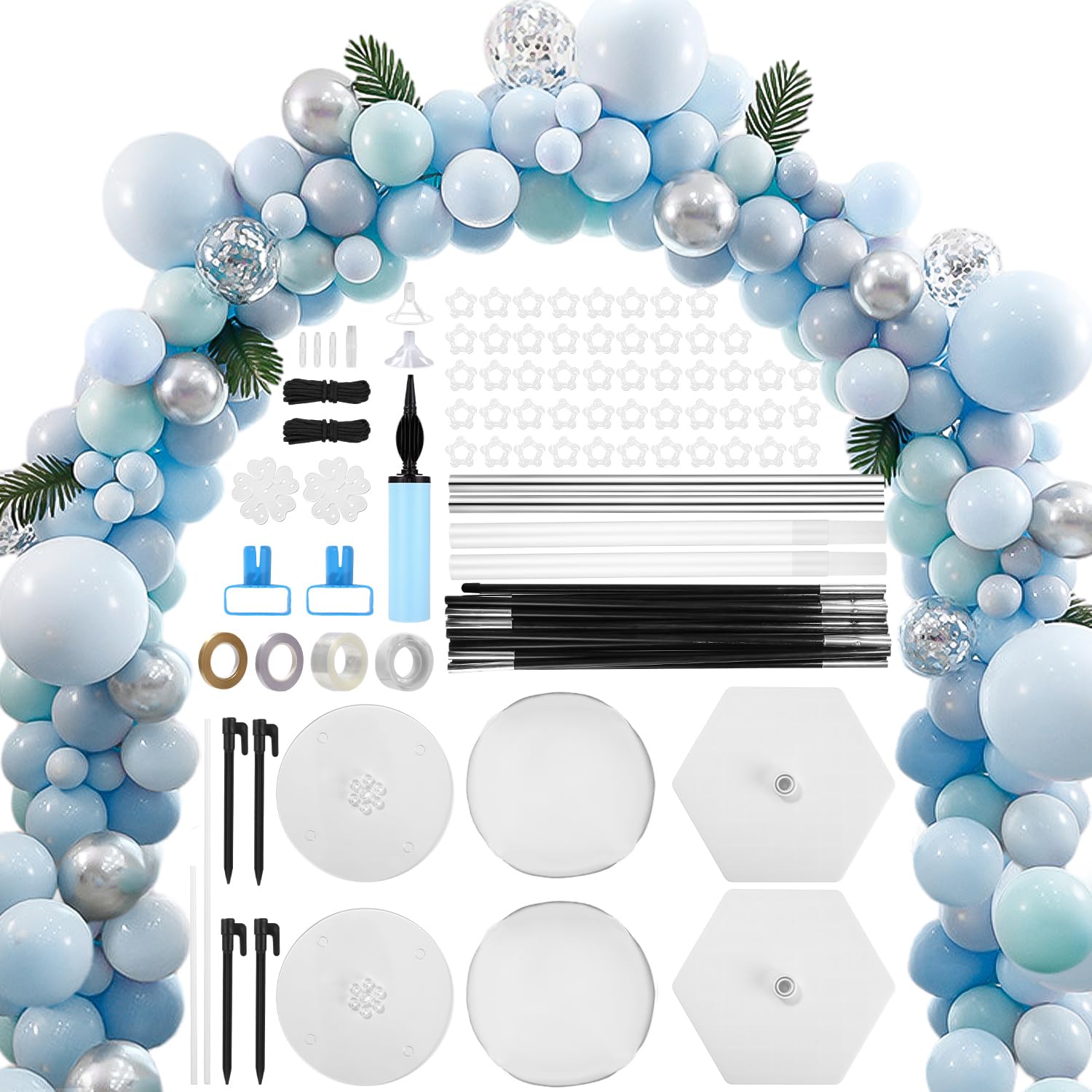 Kit Arco Palloncini Completo - Struttura 2.7x3m Con Base | Per Feste E Matrimoni - Foto 3