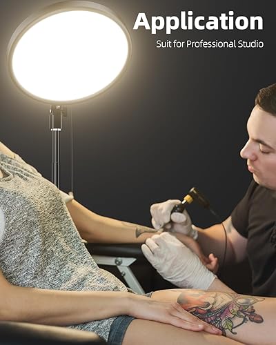 Miniatura 6 de Weilisi - Kit de luz de anillo grande, 6500K profesional de pantalla completa con soporte y soporte para teléfono, anillo de luz de 64 pulgadas de