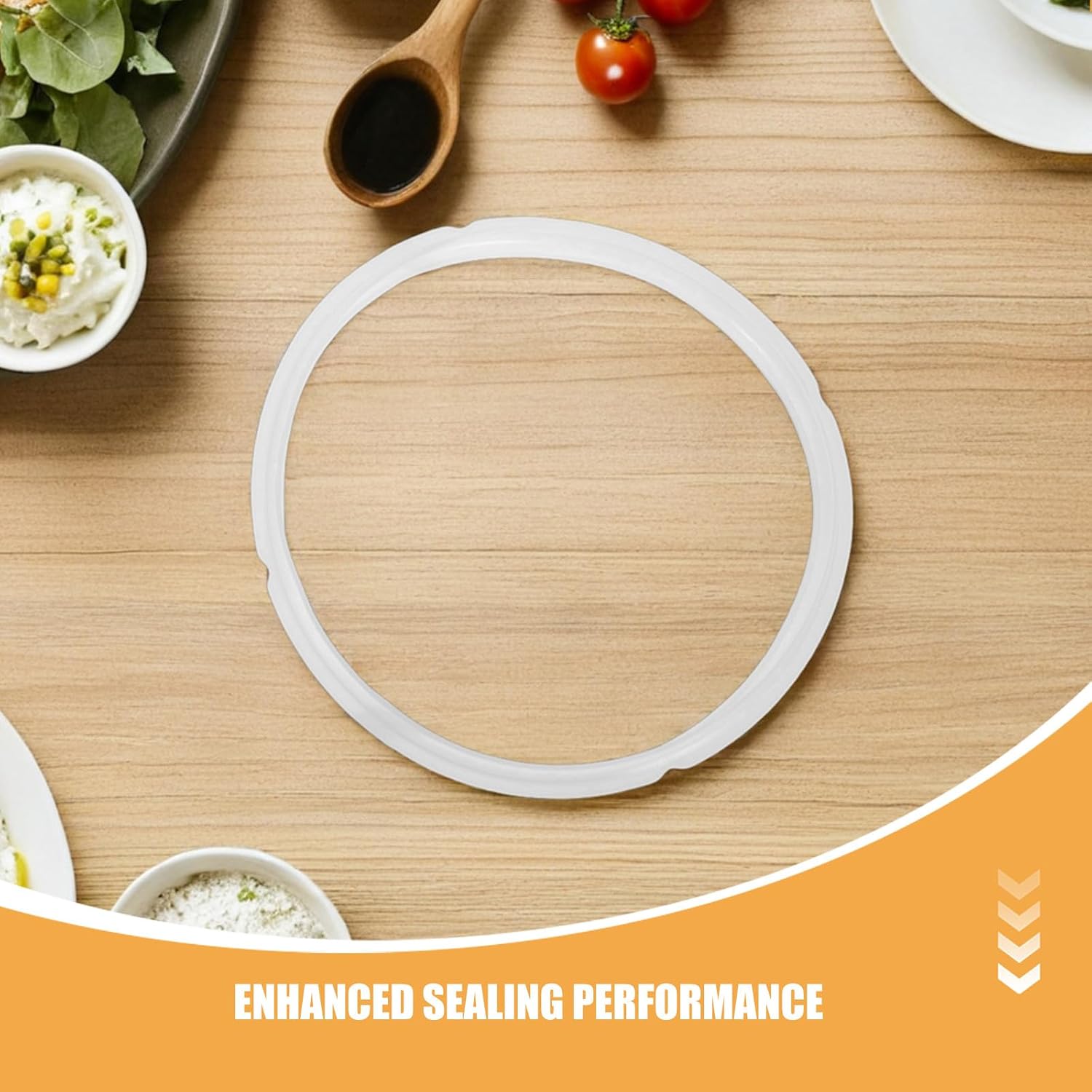 4pcs Pressure Cooker Seal Gasket: White Sealing Gasket for Electric Pressure Pot, Replacement Accessories, Airtight Appliance Bands 20cm Inner Diameter