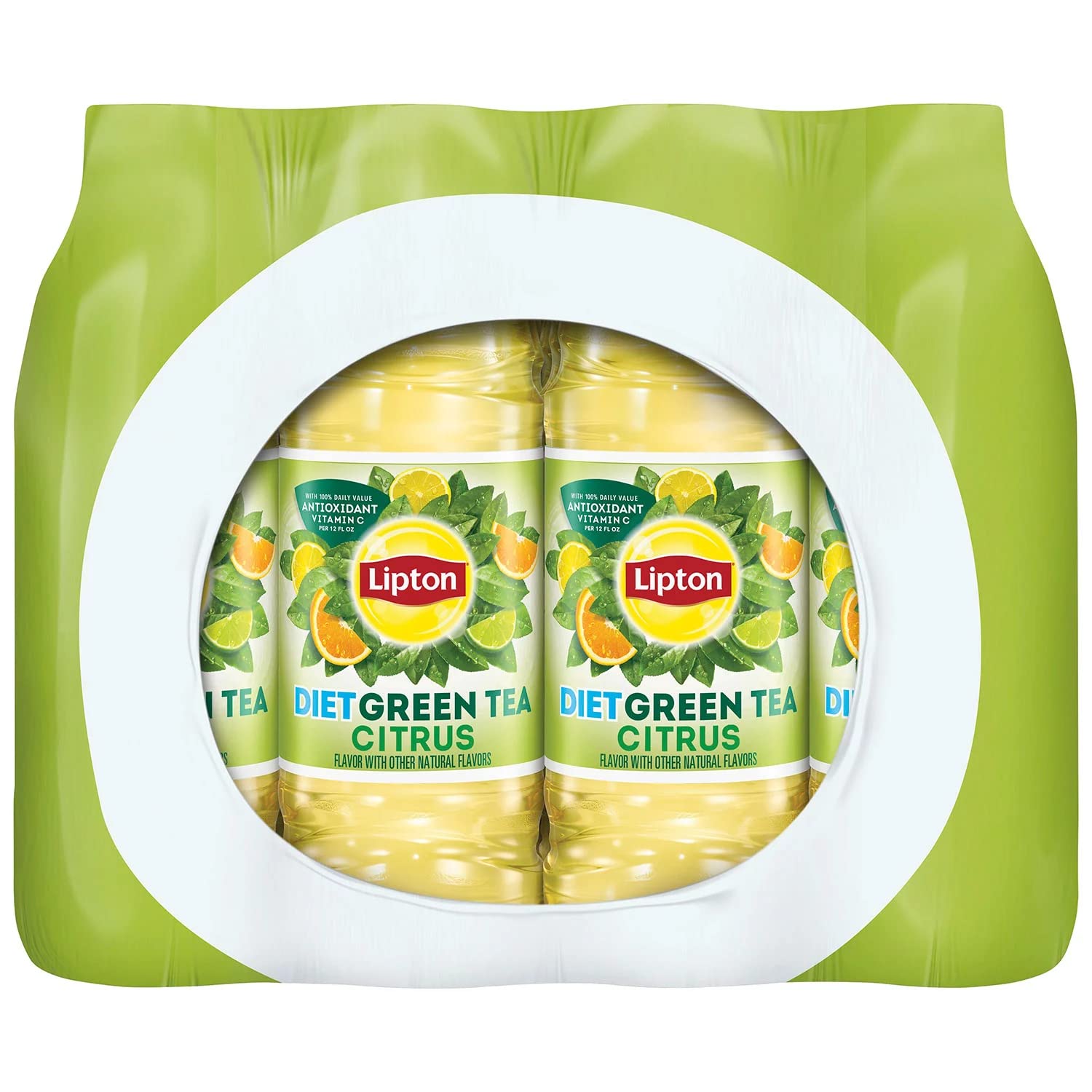 Diet Green Iced Tea - Citrus Flavor With Other Natural Flavors - With 100% Daily Value Antioxidant Vitamin C Per 12 Fl Oz, 24-500 ml Bottles - 2 Pack : Grocery & Gourmet Food