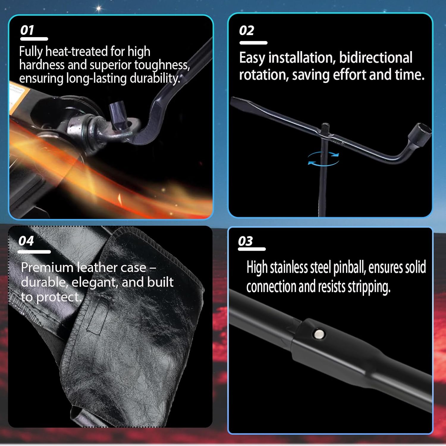 Luyao Compatible with Spare Tire Tool Kit with Tire Jack Handle and Wheel Lug Wrench 2005-2022 Toyota Tacoma New