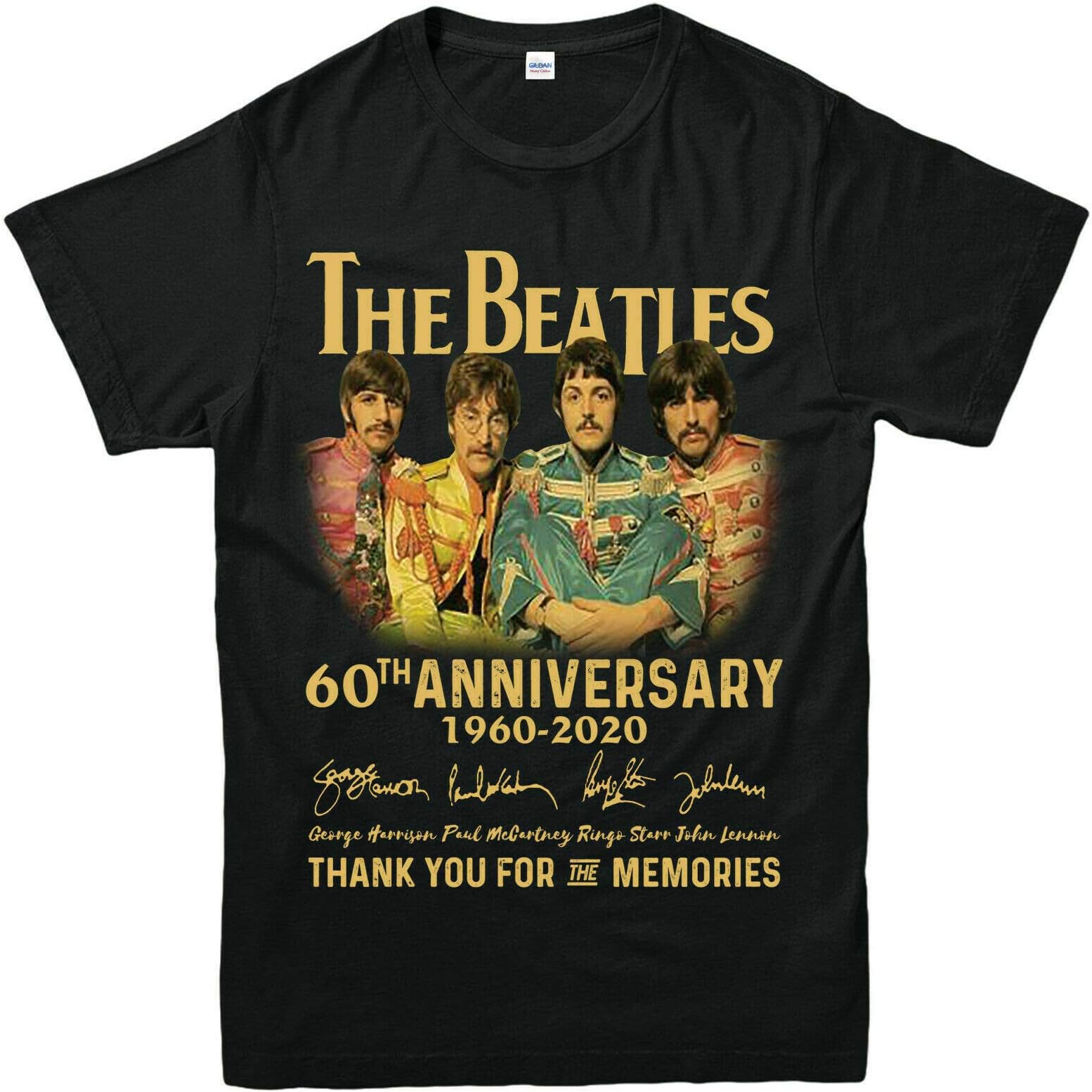 The Beatles Rock Band T-Shirt 60th Anniversary Adult and Kids Tee Top