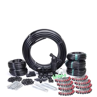 Dripworks Premium Deck Garden Irrigation Kit for Watering Plants in Balconies / Terrace / Patios - Waters Upto 180 Plants | مكونات الصف الزراعي | العلامة التجارية الموثوقة منذ عام 1991   