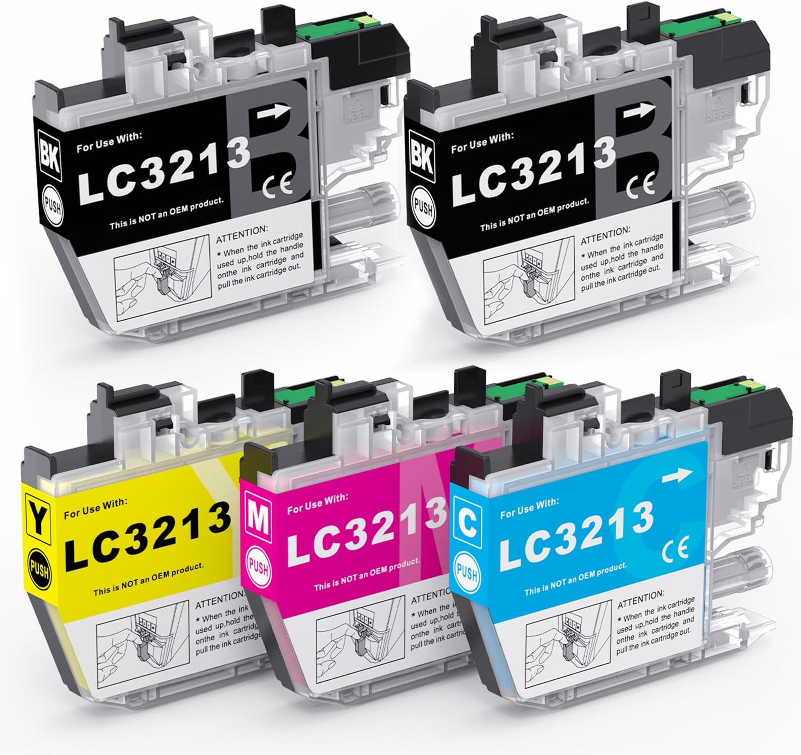 Pack De 6 Cartuchos De Tinta Compatibles Brother LC-3213/LC-3211 - Para Impresoras DCP Y MFC Series J