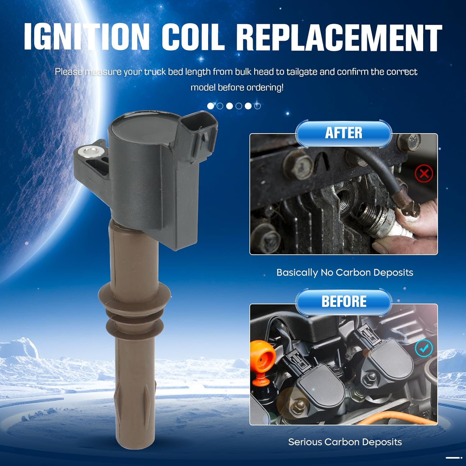 Set of 8 Ignition Coil and 8 Iridium Spark Plug Compatible with Ford Expedition F150 F250 F350 Navigator 4.6L 5.4L Replacement Rendezvous Acadia for FD509 SP509 5C1716 C1659