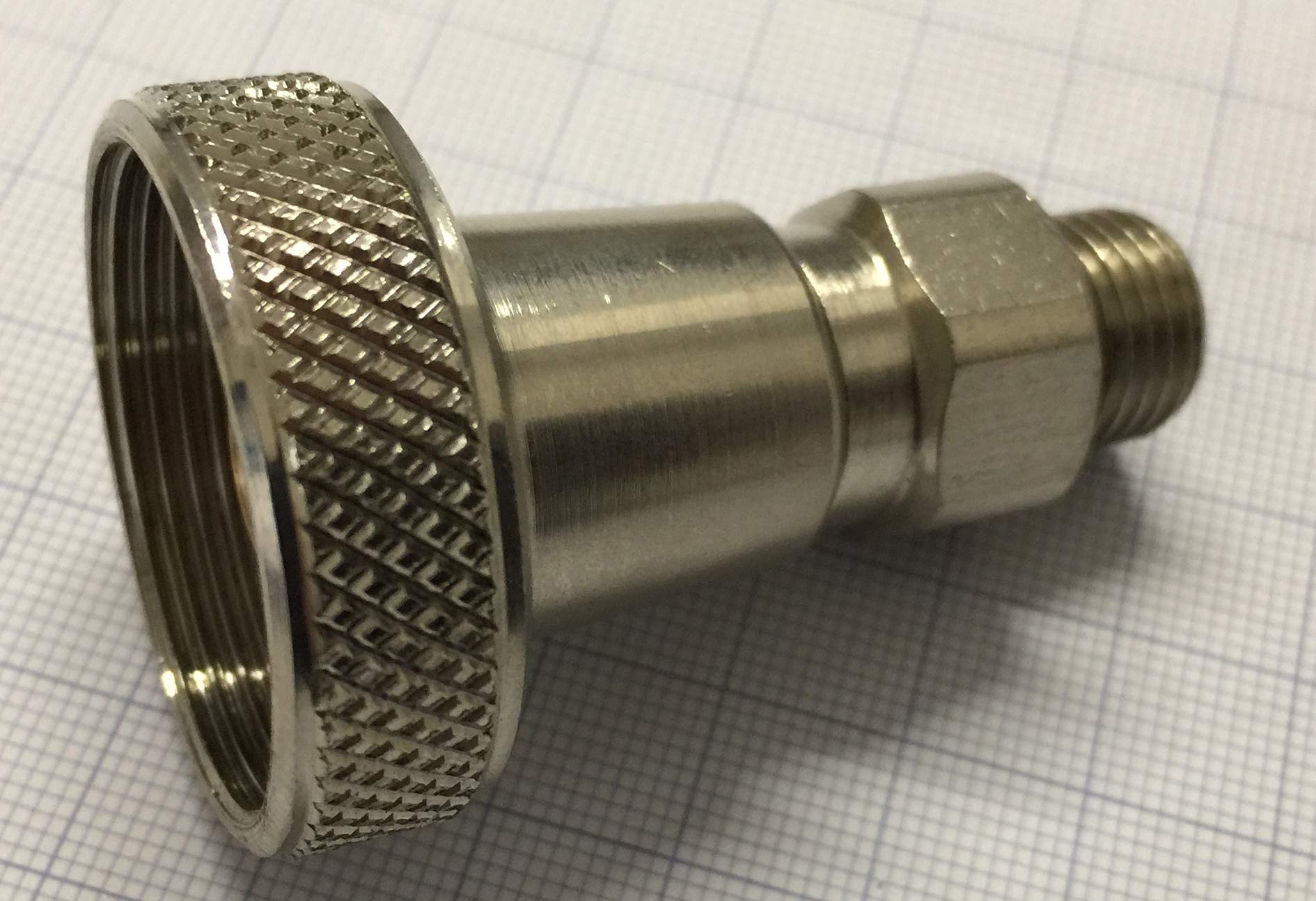 HTD Schlauchadapter M31,2x1,5mm mit Sicherheitsventil für normaler Mitteldruckschläuche