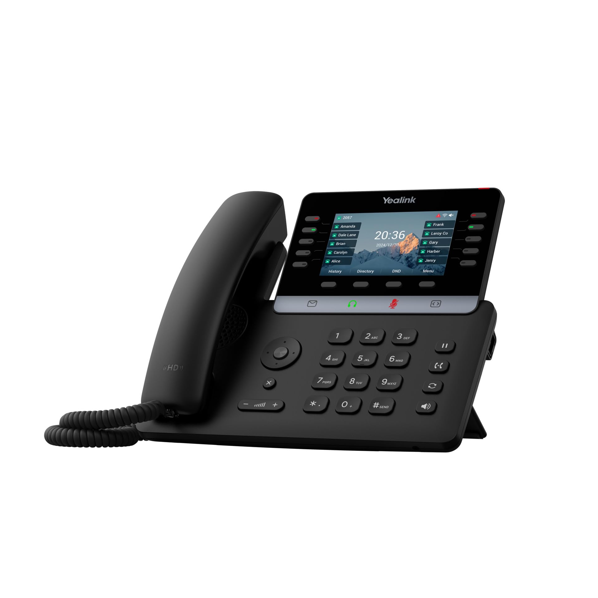 Yealink SIP-T74U IP Phone, 4.3" Colour Display, 16 SIP accounts, Gigabit Ethernet, HD audio