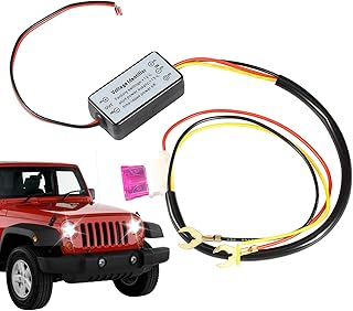 車用デイライトコントローラー, 12-18V 遅延オフ 機能, LED 昼間走行灯 自動 コントローラー, 愛好家ドライバー向け 高速道路走行 トンネル出入り 田舎道