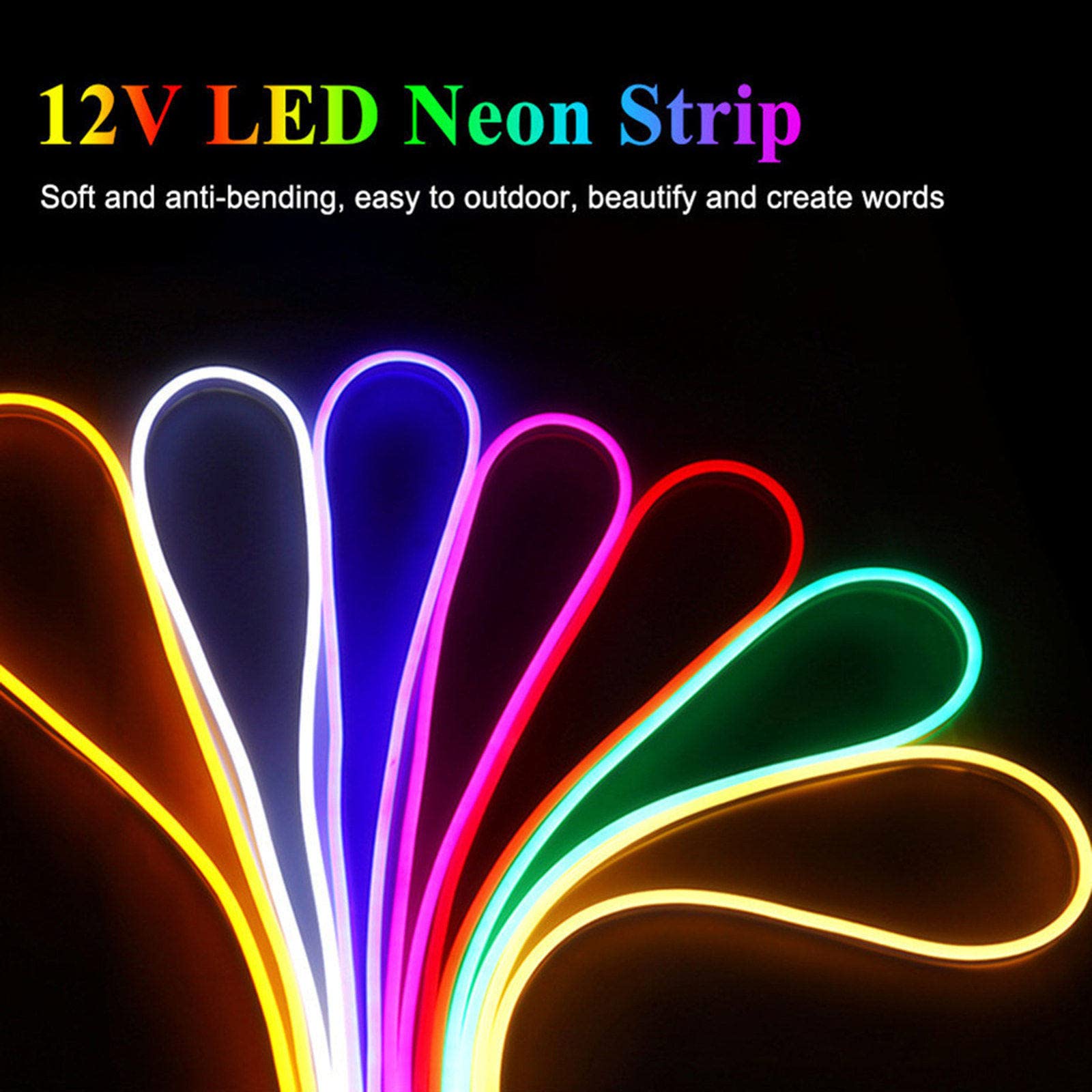 2 Rotoli (5 m * 2) Striscia Luminosa a LED in Silicone Striscia Flessibile Impermeabile Adatta per la Decorazione di Interni ed Esterni,H