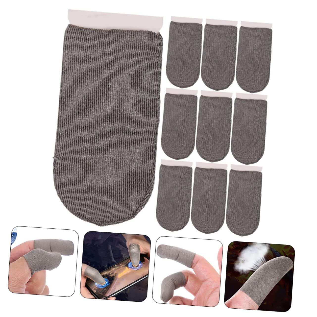 INOOMP 40pezzi Per Carbonio Antiscivolo e Traspiranti Copridita Per Smartphone e Tablet Accessori Per Giocatori Professionisti