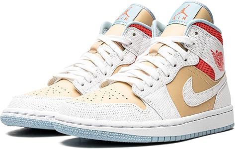 Amazon | Jordan Womens WMNS Air Jordan 1 Mid SE CZ0774 200 “Sesame