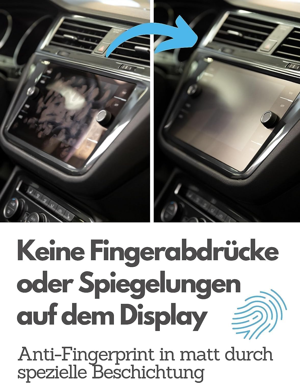 DISSKIN Displayschutzfolie DISSKIN Displayschutzfolie Für VW T-Cross Discover Media Ab 2024 MATT Fuer Discover Media 1 Stueck Anti Fingerabdruck Beschichtung S0e9a0rv