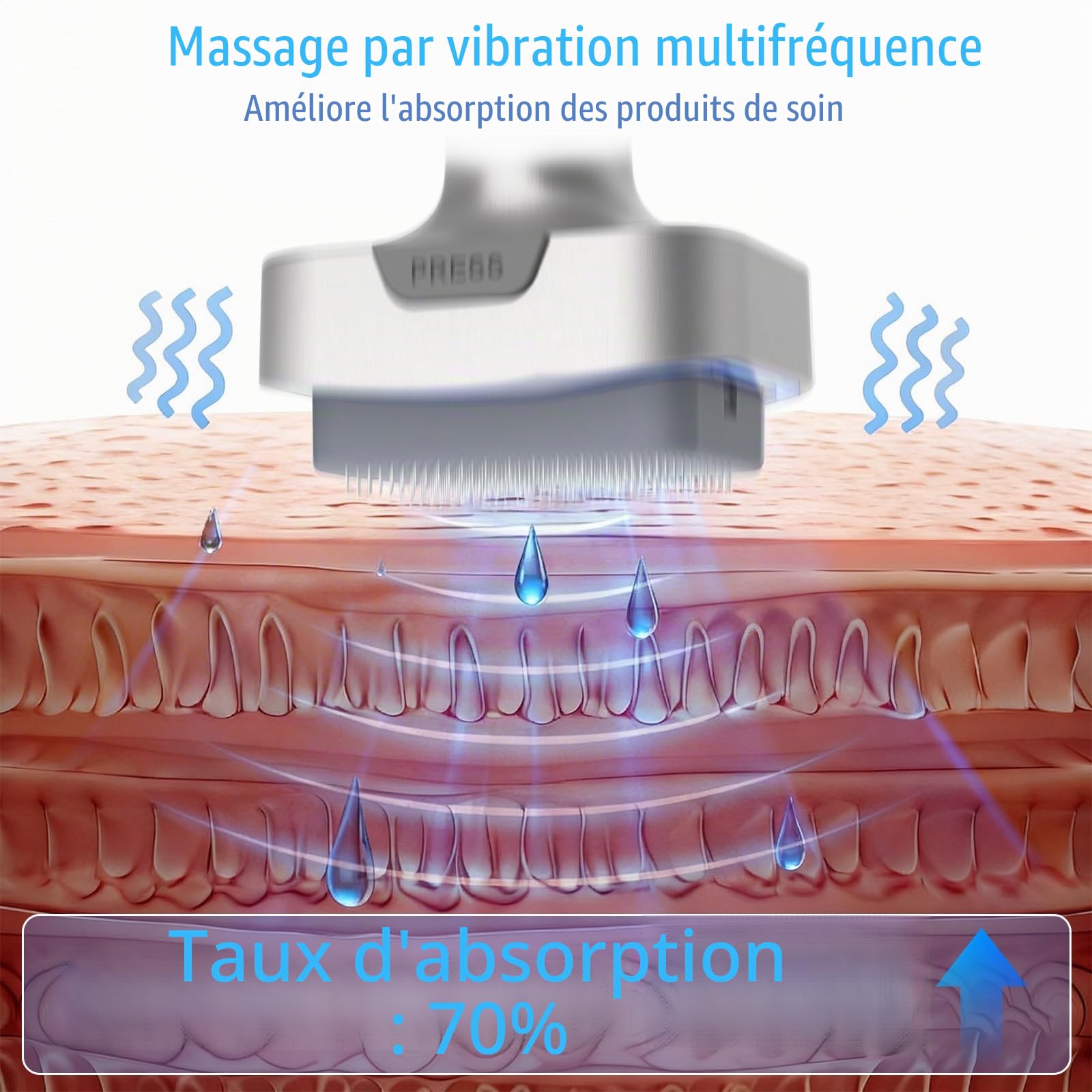 Dr.pen Bio 6 Derma Stamp Électrique, 4-en-1 DermaStamp aver microneedling, EMS, thérapie par lumière rouge et bleue, massage vibrant, Pour Réduire les rides du visage favoriser la pousse des cheveux
