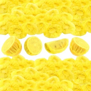 500 Pack Lemon Covers Nets for Squeezing for Seed Free Squeezing of Lemon Halves or Wedges Bag Covers, Yellow