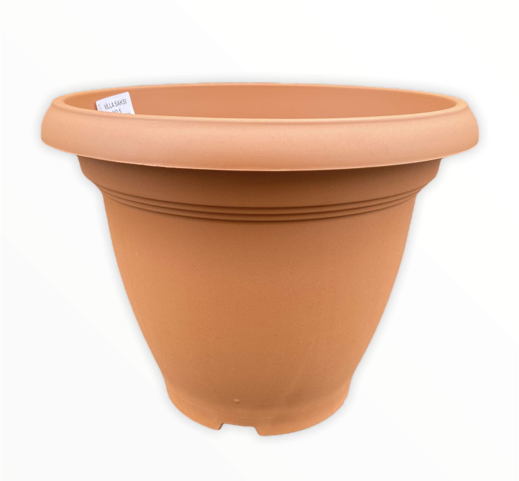 Tamersgifts Terracotta Strong Durable Reusable Plastic 7 Inch Garden Grow Plant Pot 2.7L Capacity (Top Diameter 17.5Cm X Bottom Diameter 11Cm X Height 15Cm) (Terracotta)