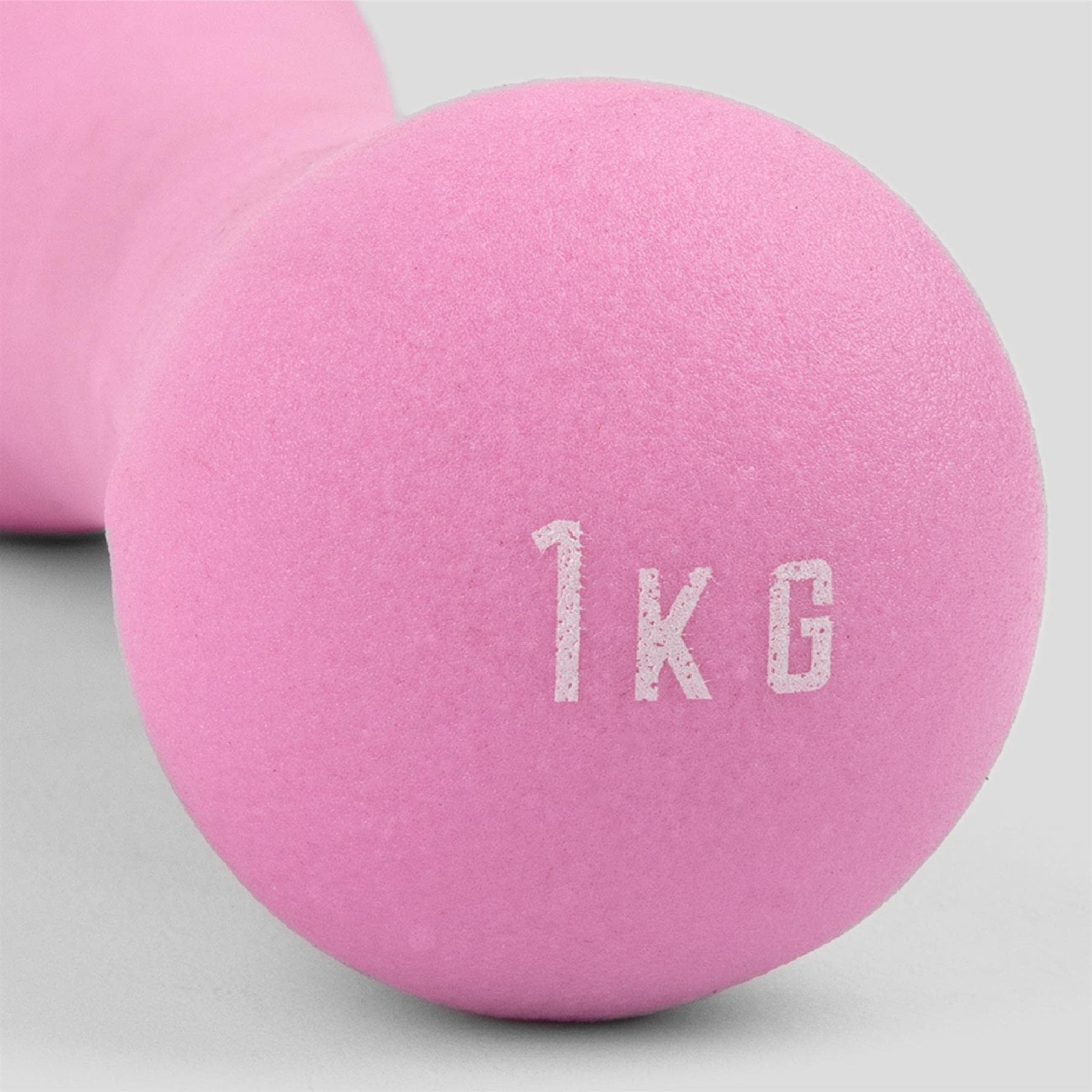 Phoenix Fitness Coppia Manubri In Neoprene Rosa 2 Kg, Ergonomici, Per Aerobica E Tonificazione, Venduti In Coppia