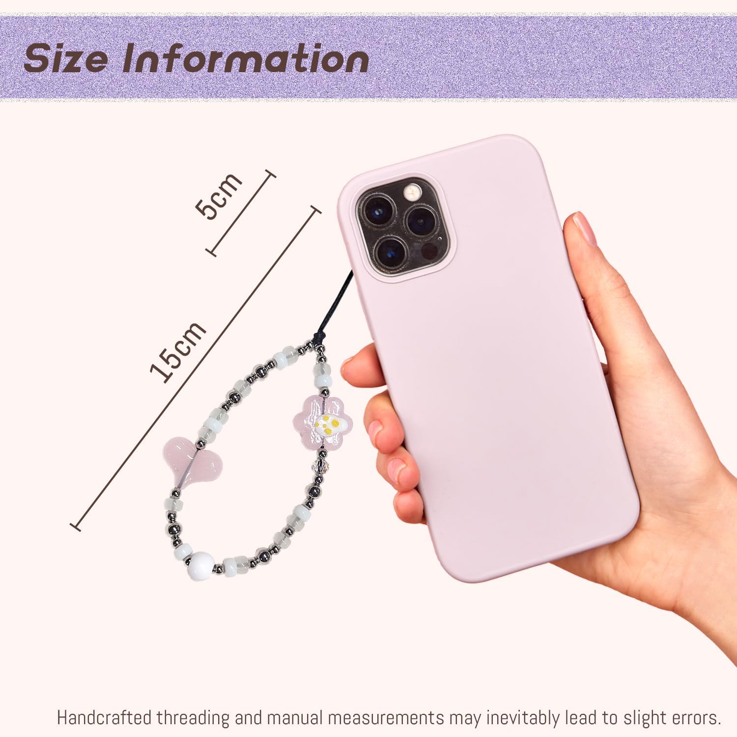Y2K Cute Short Beaded Phone Charm Lanyard for Bags Cameras Keychains image 5