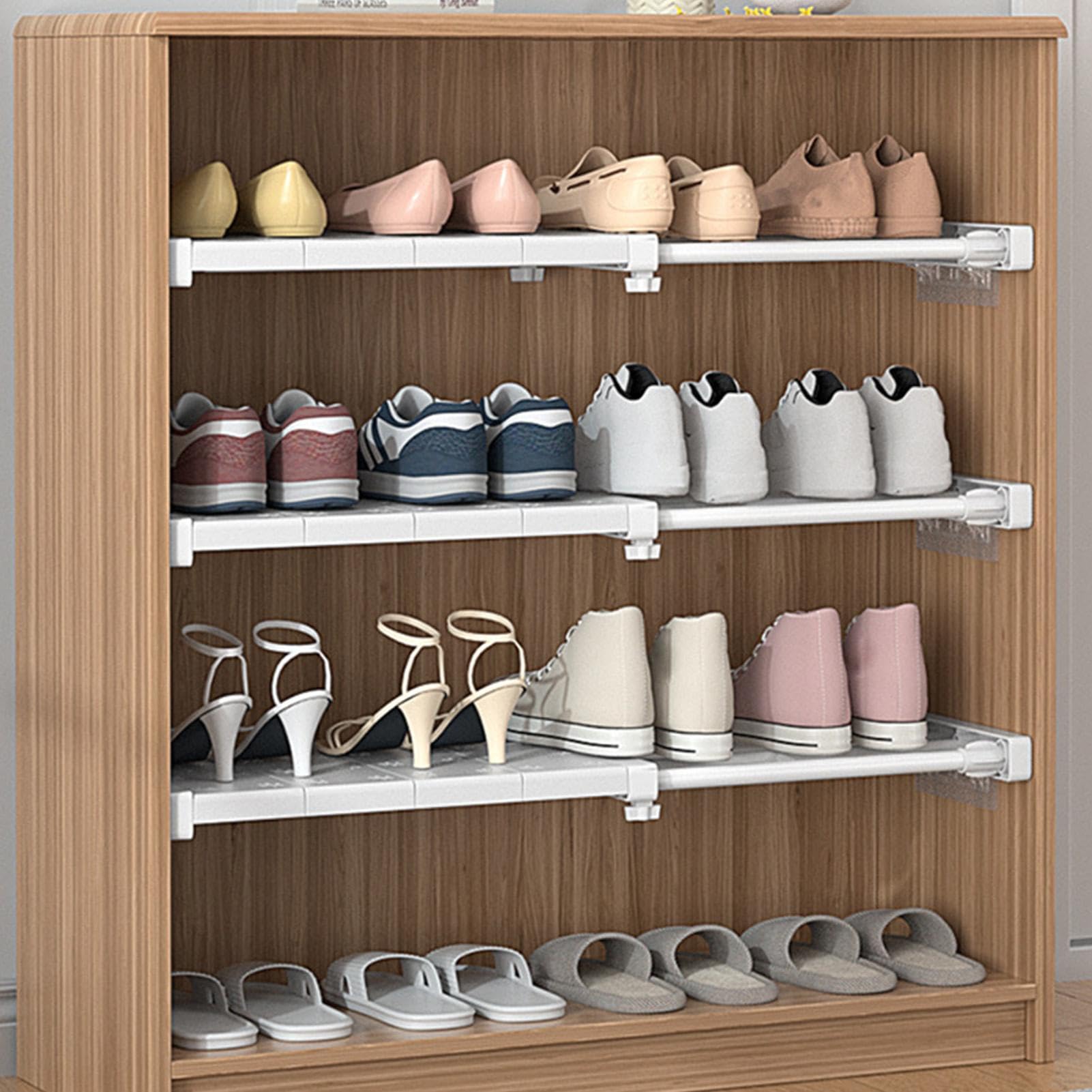 Étagères De Placard Extensibles à Longueur Réglable, Séparateur Rétractable Peu Encombrant Etagere De Rangement Pour Armoire De Placard Sal 94559423