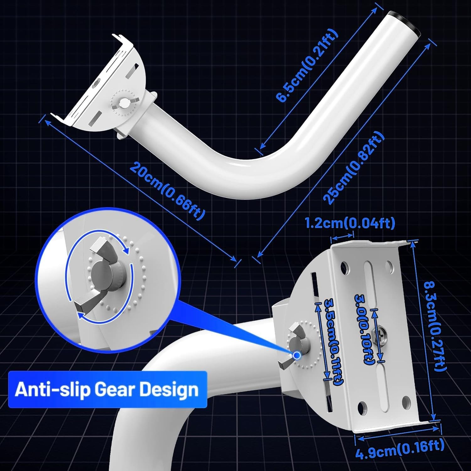Pole Mount Bracket for Wireless Bridge Point to Point, TP - Link Mounting Bracket for Outdoor Access Point Mounting Pole, and Universal Antenna Wall Mount Bracket (2 Pack)