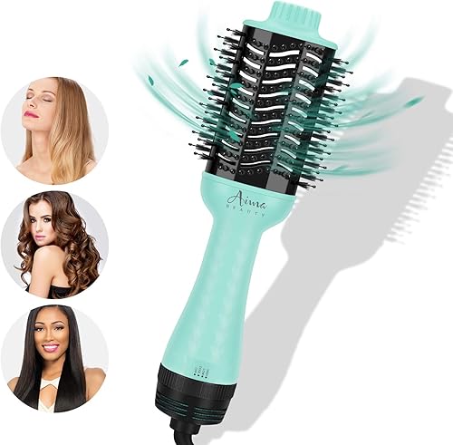Miniatura 3 de Aima Beauty Cepillo secador de pelo voluminizador de un solo paso, cepillo de aire caliente mejorado 4 en 1 para menos encrespamiento, más brillo,
