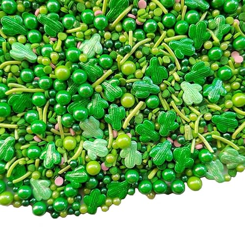 Miniatura 4 de Homankit Cactus Sprinkles - Decoración comestible de galletas verdes para hornear, decoración de cupcakes, 3.35 onzas