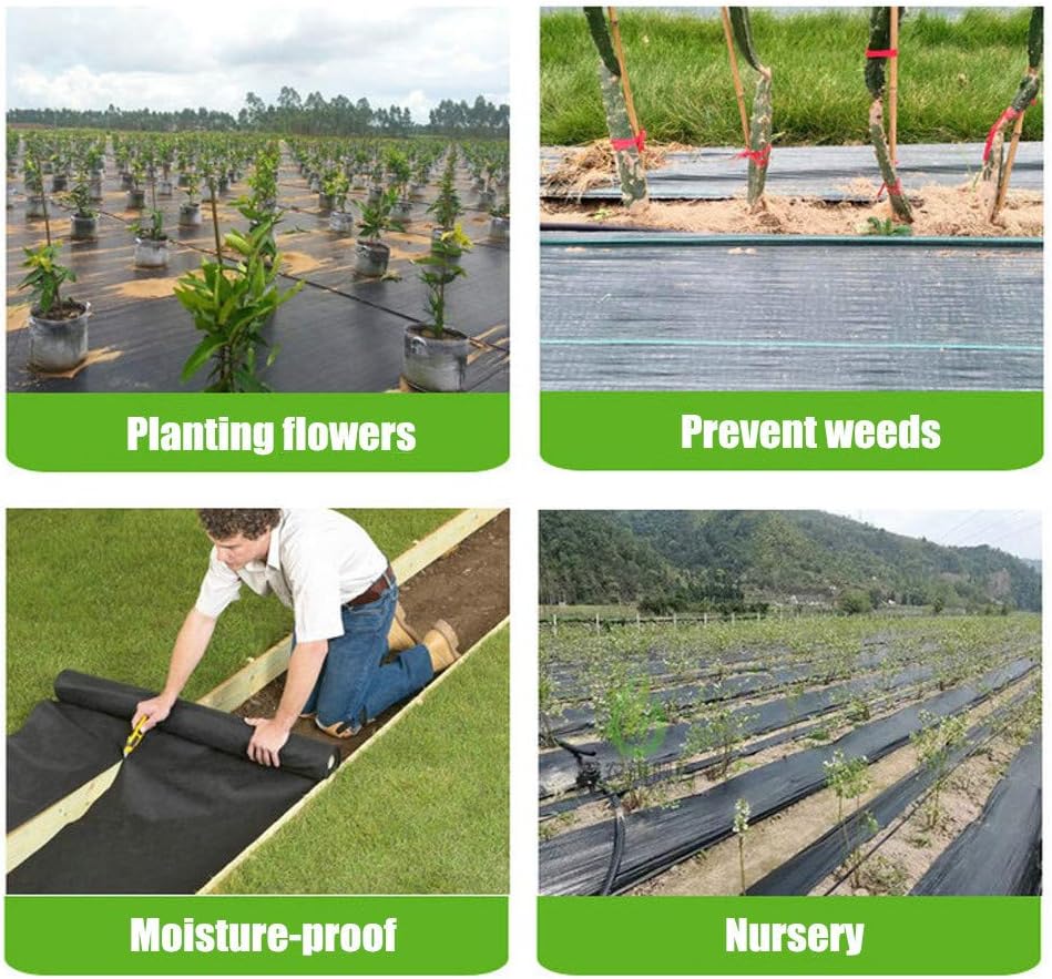 Ground Landscaping Sheet Control Cover Garden Fabric Membrane Decking Patio & Garden Tolls Set (2x5m, One Size)