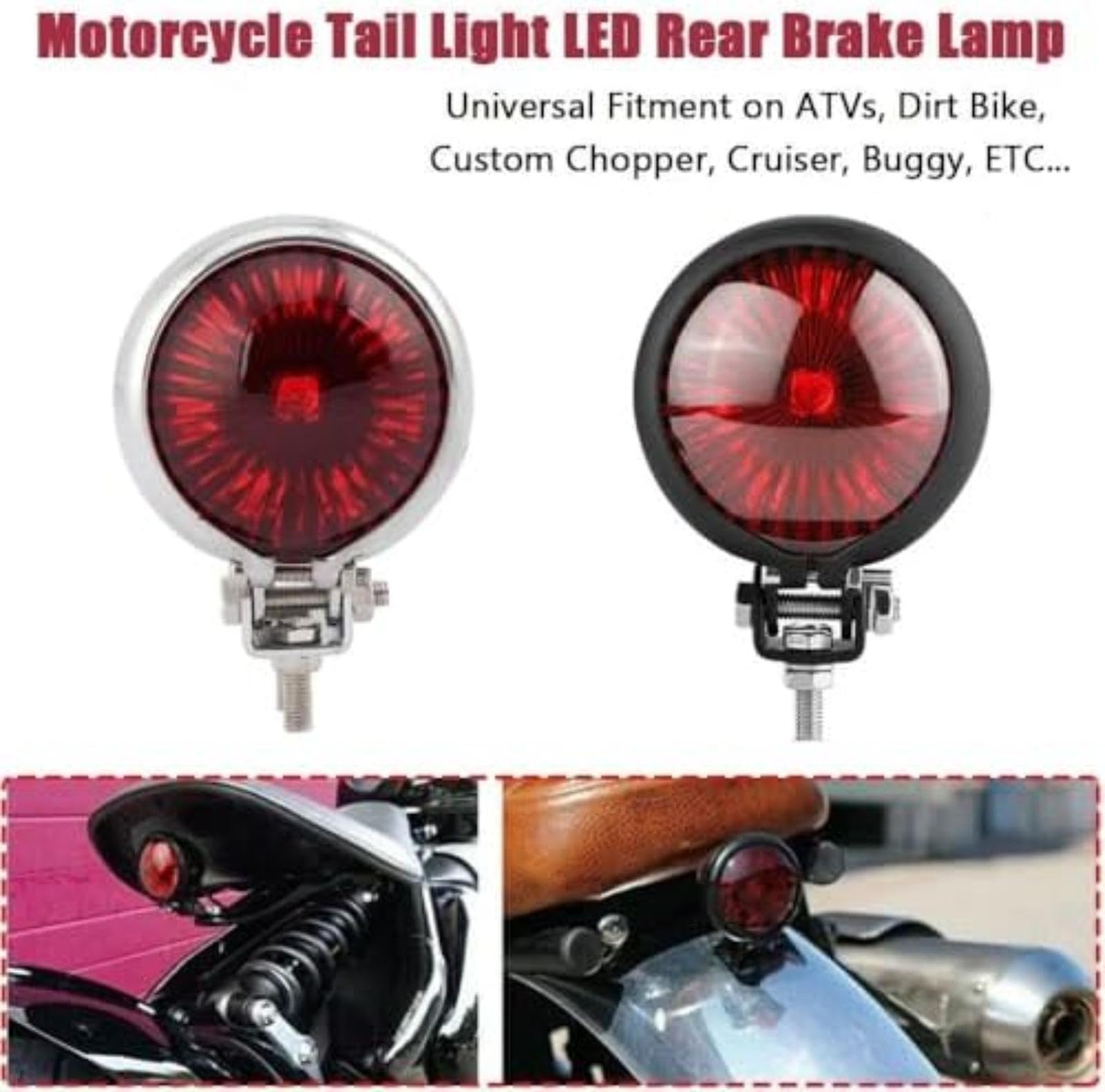 Lampa tylna tylnego hamulca motocykla Moto, do Choppera Tylne światło hamowania do roweru Tylne światło hamowania do roweru