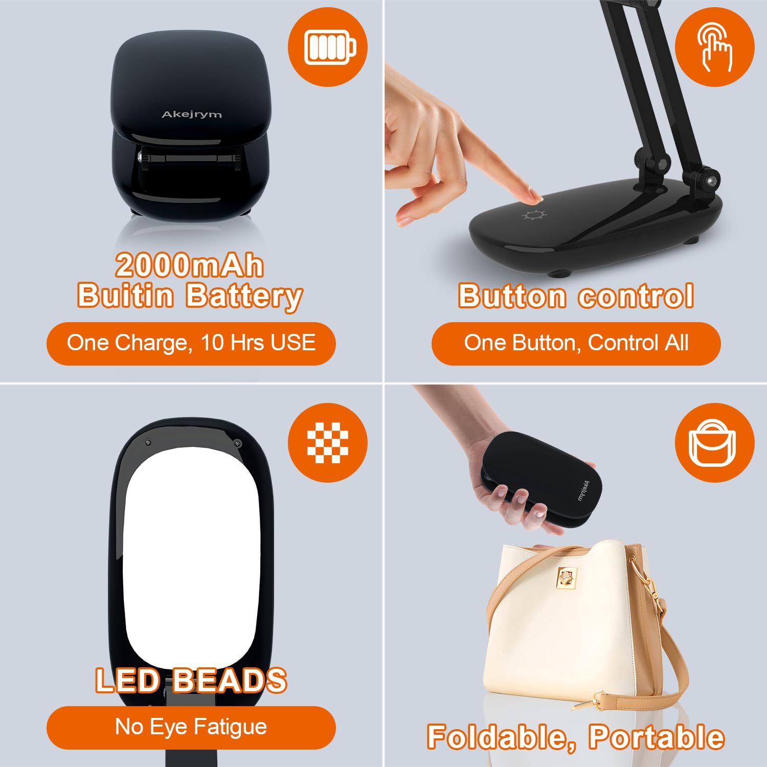 Lampe De Bureau LED Pliable Lampe USB Rechargeable Lampe De Bureau