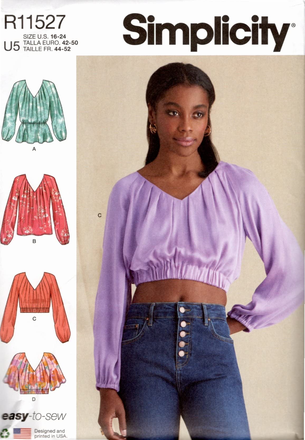 Patron couture blouse femme Simplicity R11527 guide patrons grandes tailles