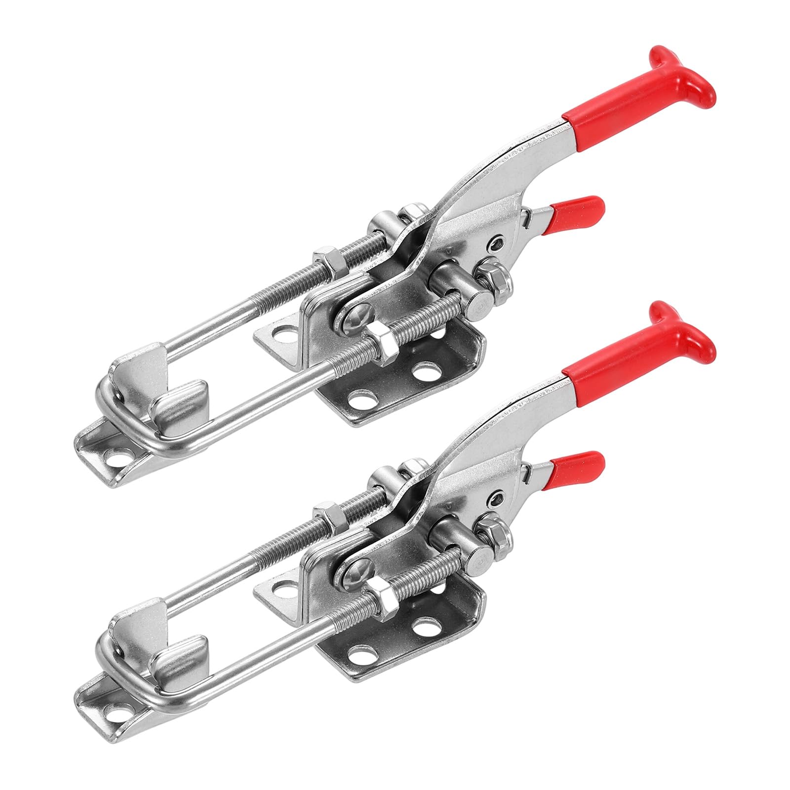 sourcing map 2pcs 431 Toggle Latch Clamp M6 x 50mm 772lbs Holding Capacity Adjustable Quick Release Pull Latches 304 Stainless Steel Hasp Clamps for Smoker Lid Jig Tool Box Cases Door