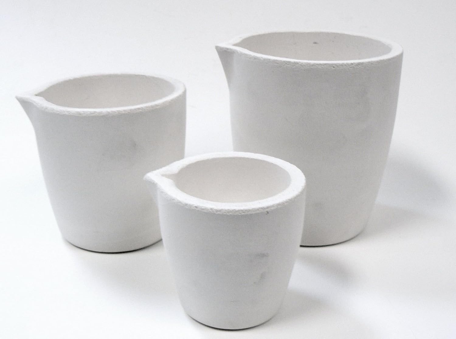 Crucibles Set 3 Melting Dish Ceramic Torch Furnace Cup Type Melt Gold Silver