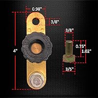 Vista 5 de Ampper Interruptor de desconexión de batería de poste lateral 12V, interruptor de desconexión rápida de corte de batería, interruptor de apagado