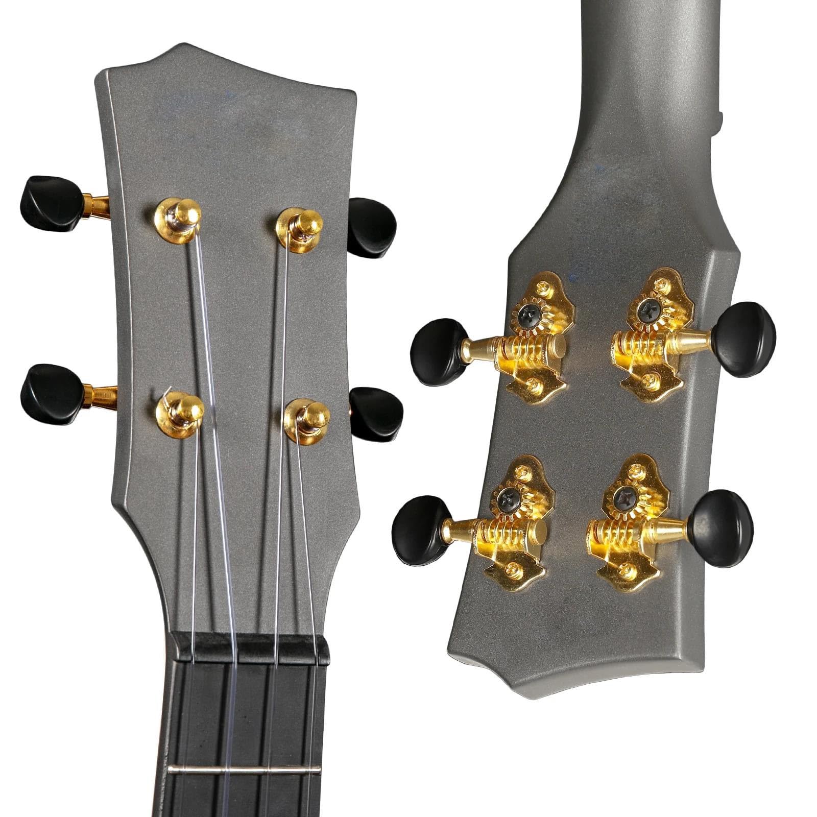Ukulele Professionelles 26 Zoll Reise Musikinstrumenten Anfängerset Aus Carbonfaser Mit Cutaway Inklusive Koffer Und Tragegurt(Type1)