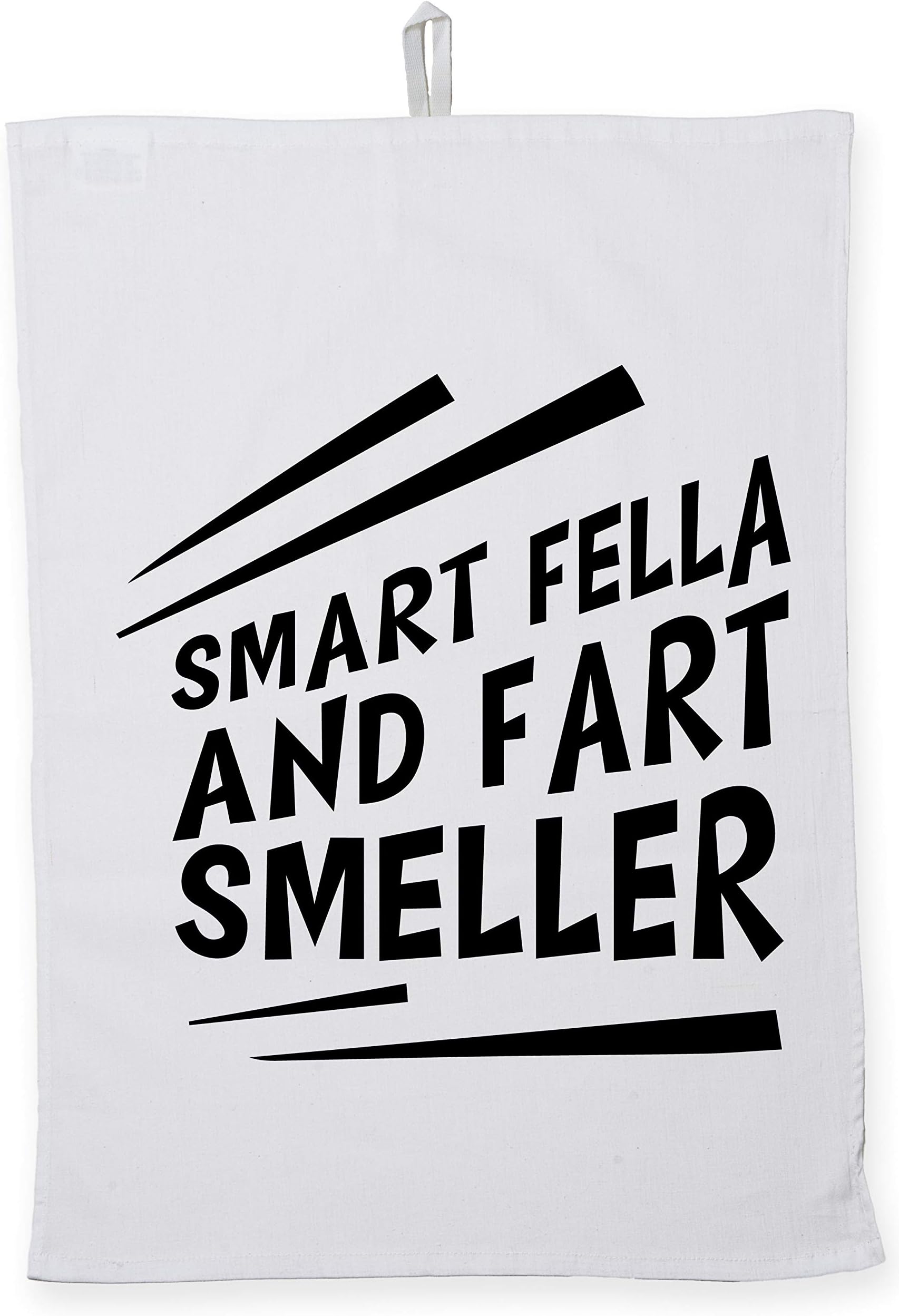 HippowarehouseSmart fella and fart smeller Tea Towel Eco Printed Dish Cloth Kitchen accessory 50cmx70cm 100% Cotton