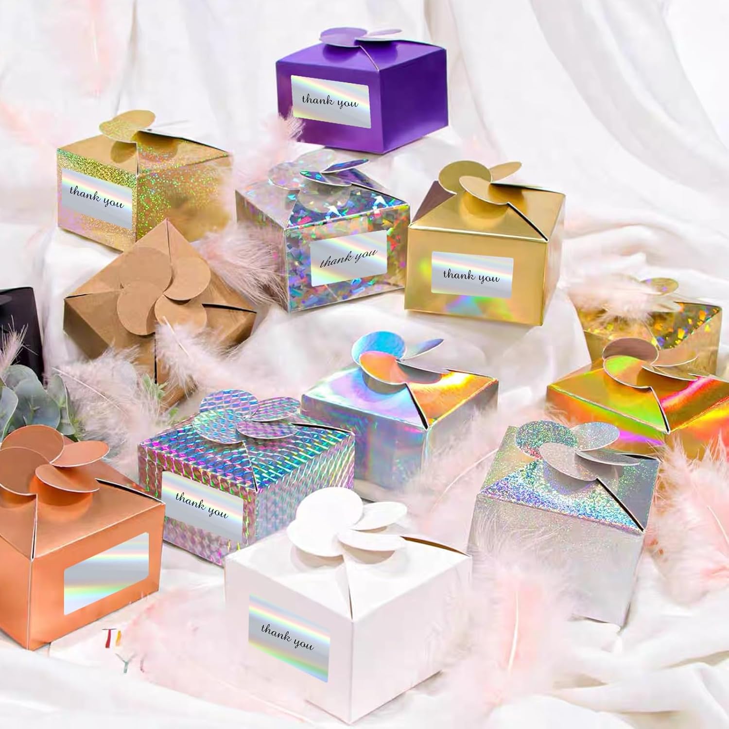 2.25"x1.25" Direct Thermal Labels, Holographic Thermal Printer Labels for Barcode, Self-Adhesive Address Shipping Thermal Label Stickers-1 Roll, 300 Labels, Holographic Silver - Image 4