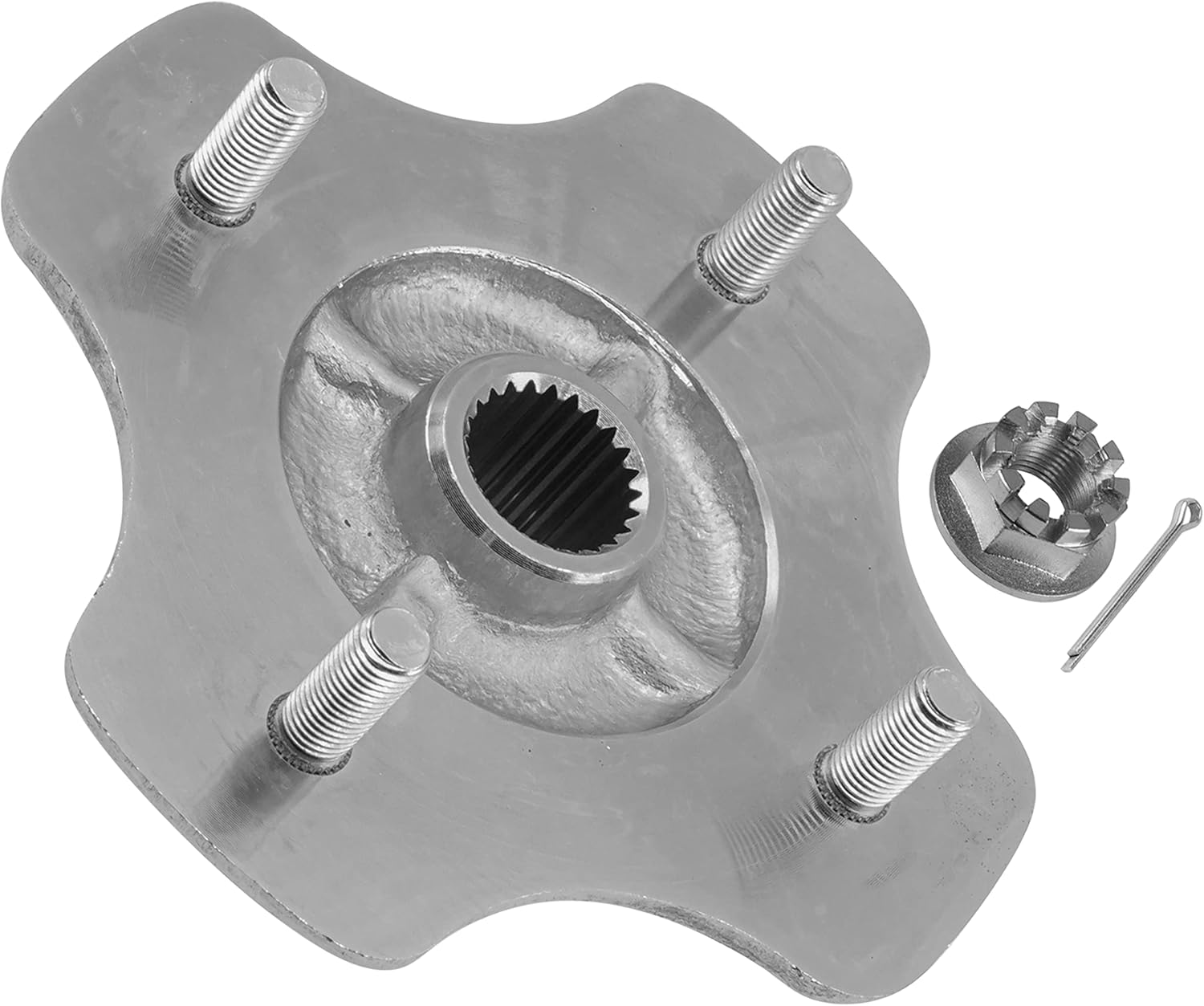 Caltric Rear Axle Wheel Hub with Nut Compatible with Honda Fourtrax 300 TRX300FW & TRX300 2x4 4x4 1988-1992 / Fourtrax 200 TRX200 & TRX200D 1990-1997 / TRX200SX 1986-1988
