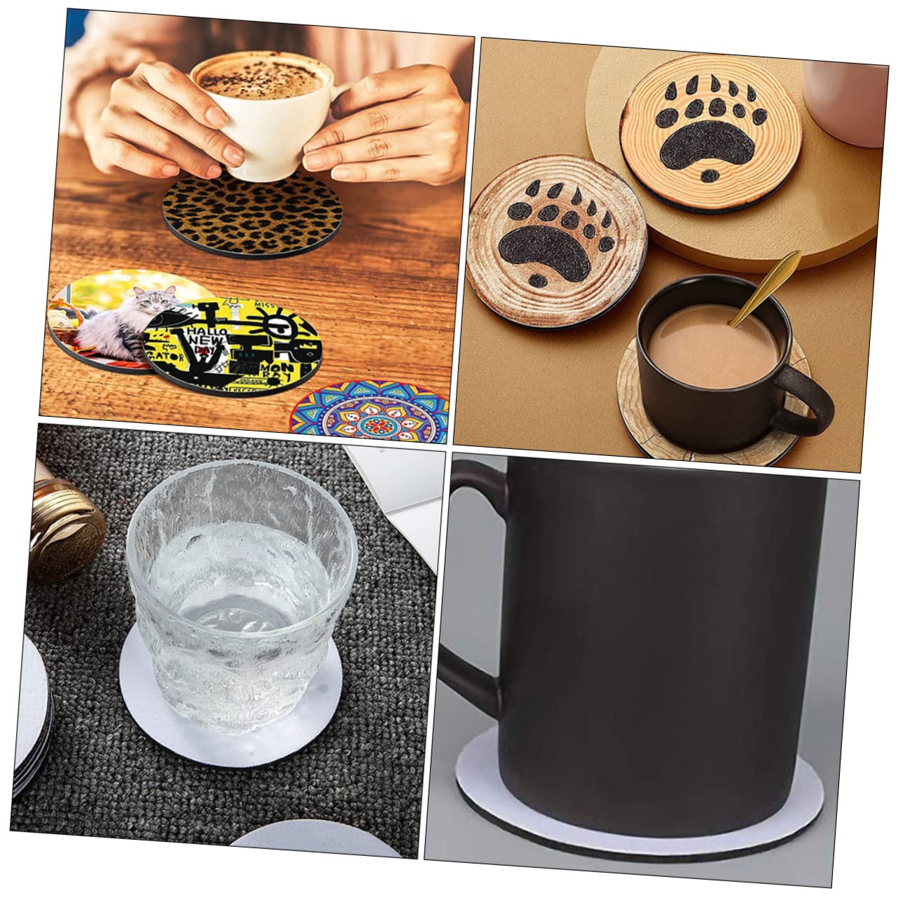 ULTECHNOVO 96 Piezas Posavasos Redondos para Sublimación Coaster Térmico de Transferencia de Calor para Protección de Mesas Cocinas Cafés y Dormitorios Diseño Compacto y Ligero para
