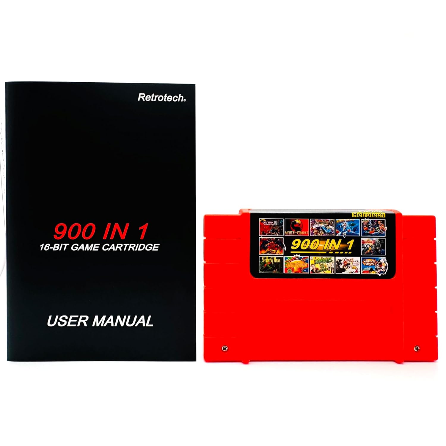 Retrotech 900 In 1 Multi-game Game Cartridge For SNES 16-Bit Game Console - Includes Retrotech Printed Instructions - Image 2