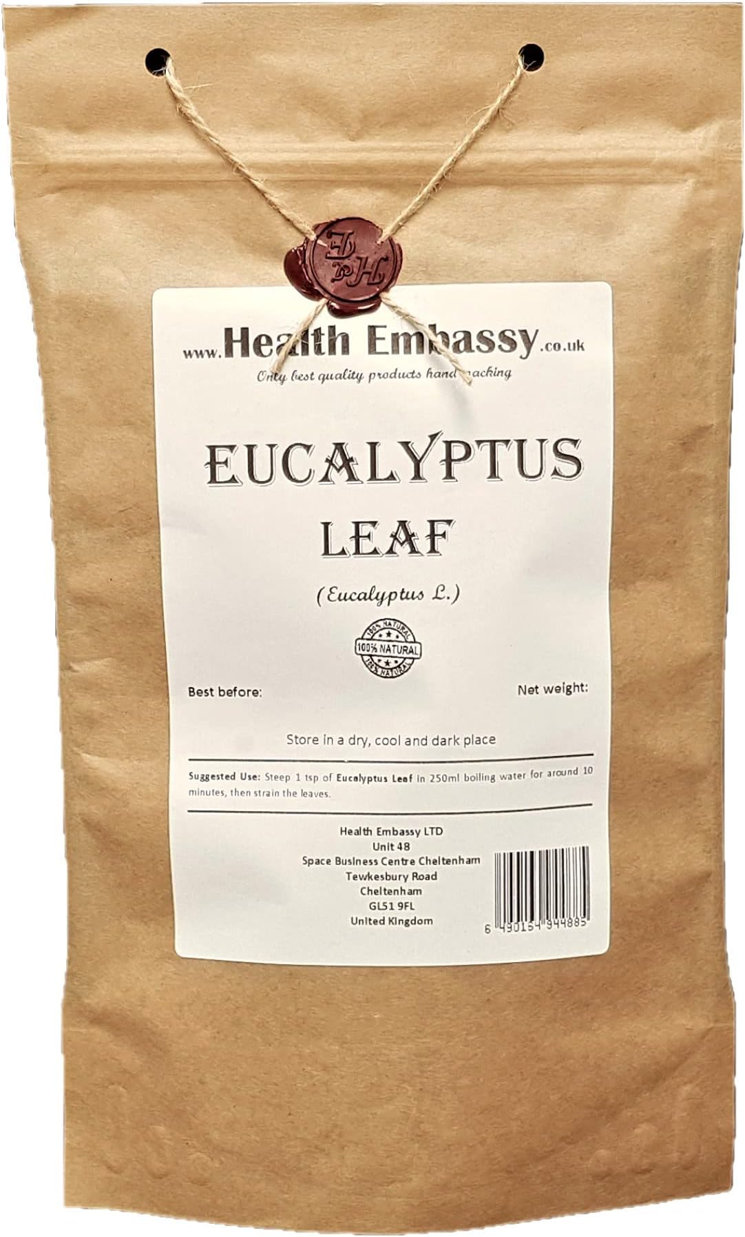 Health Embassy Eucalyptus Leaf (Eucalyptus L) Loose Herbal Tea (50g)
