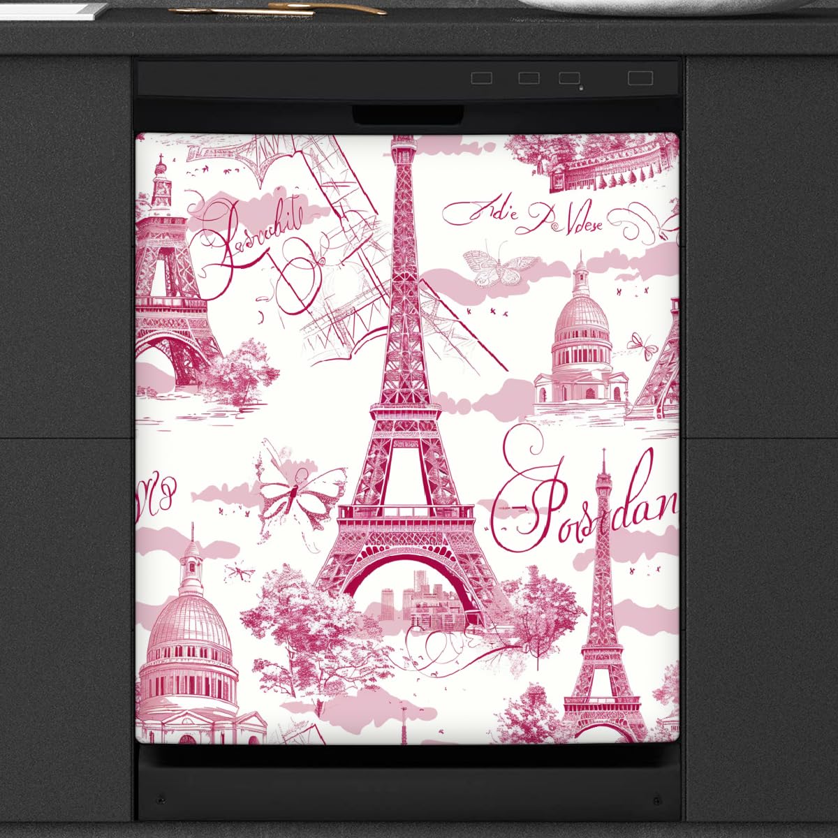 Panel frontal magnético lavavajillas reutilizable funda Mexpekil Torre Eiffel 8