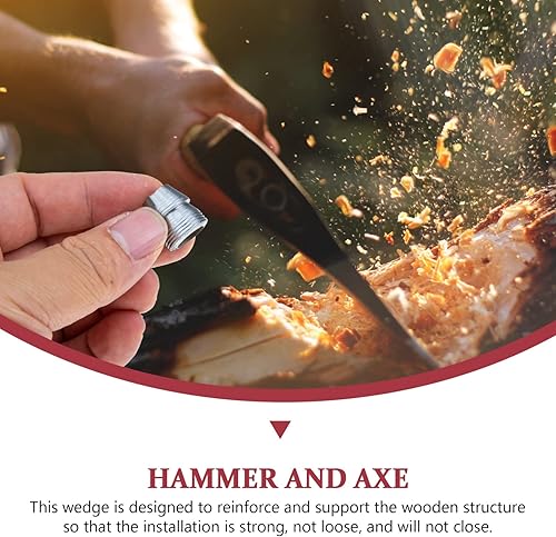 Miniatura 9 de GANAZONO Cuñas de mango redondo, mango de martillo, mango de hacha de cuña para instalar cuñas de hierro, trineo y mauls de 0.315 in, 0.394 in,