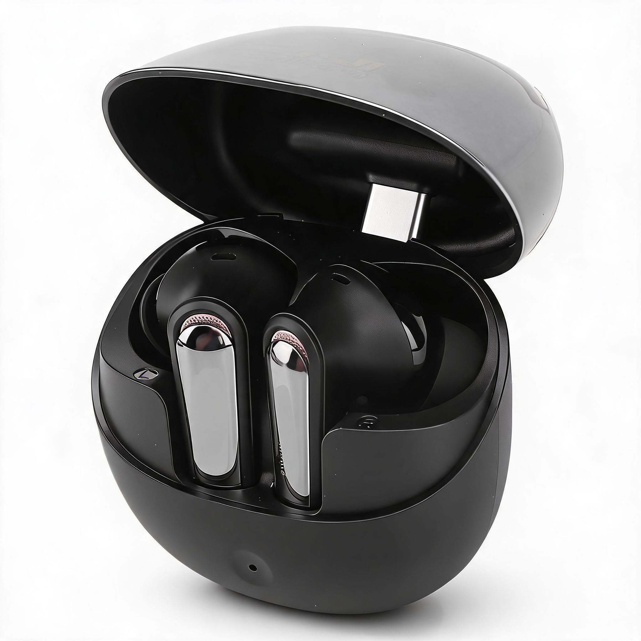 Écouteurs de Jeu sans Fil, Faible Latence 2,4 GHz 5.4 Double Mode avec Micro ENC et Dongle USB C, pour Téléphone Tablette Ordinateur Portable PC VR Noir