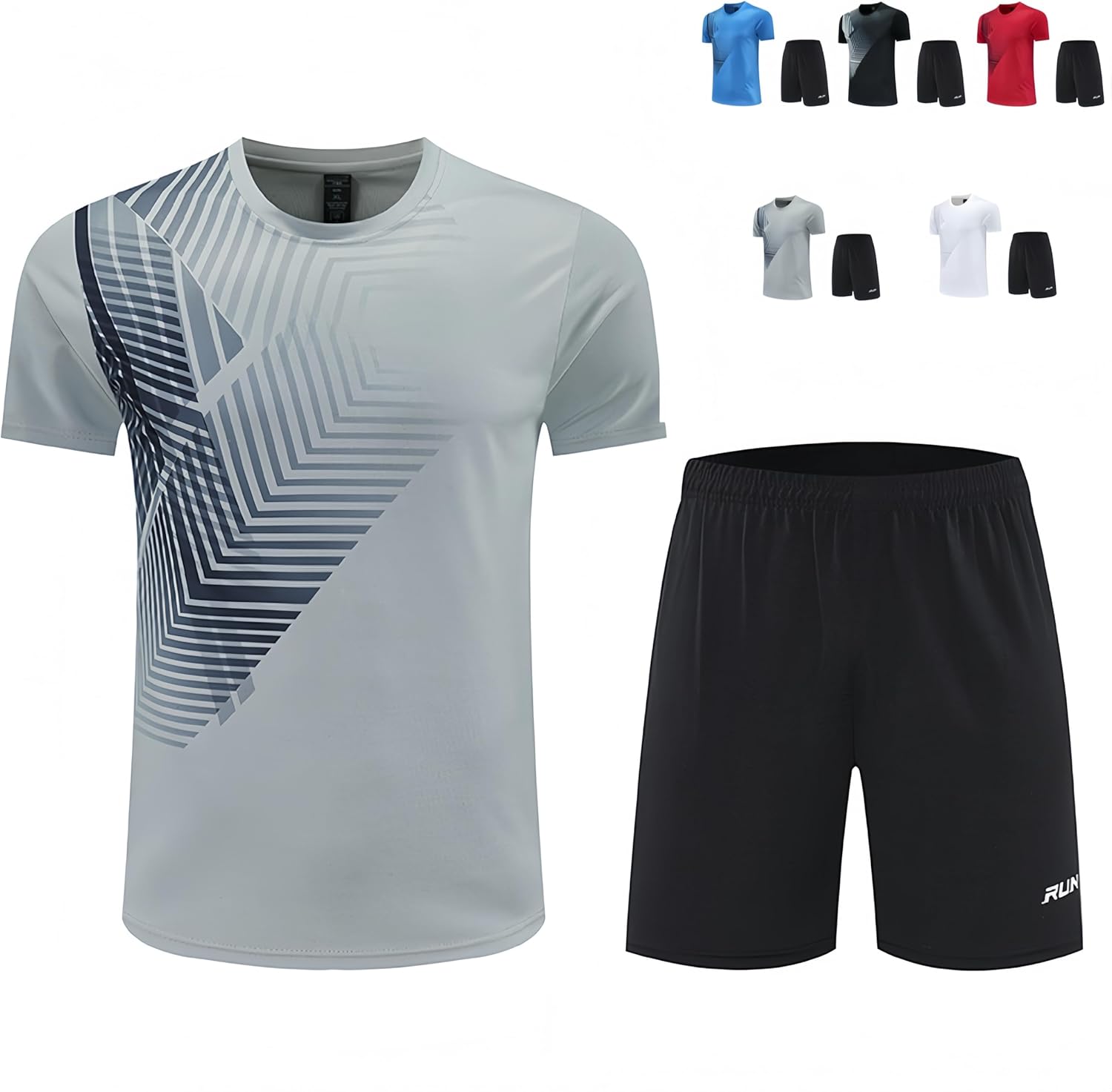 Strapazierfähiges Sportbekleidungsset für Herren – praktische, schweißableitende und atmungsaktive ultradünne Activewear für Workouts